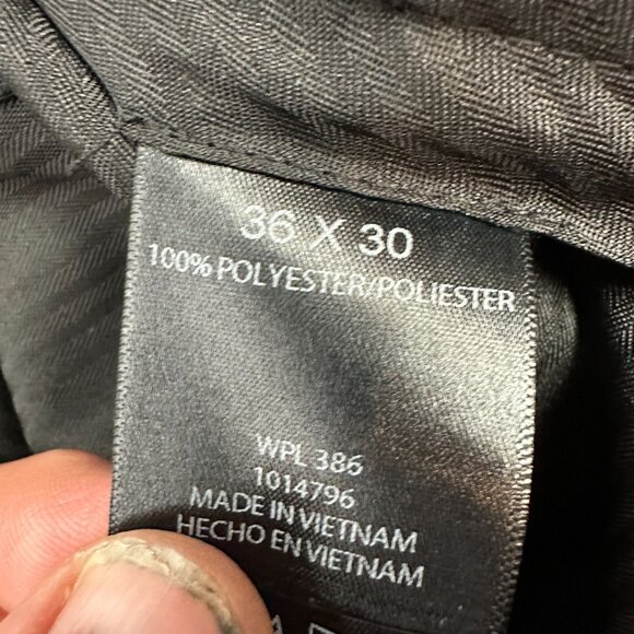 Haggar Mens Classic Fit Black Dress Pants 36X30 - Picture 5 of 6